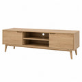 Mobile TV in legno di rovere con scomparti 150x40x50cm