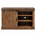Mobile TV in Legno Massello con Porta Scorrevole